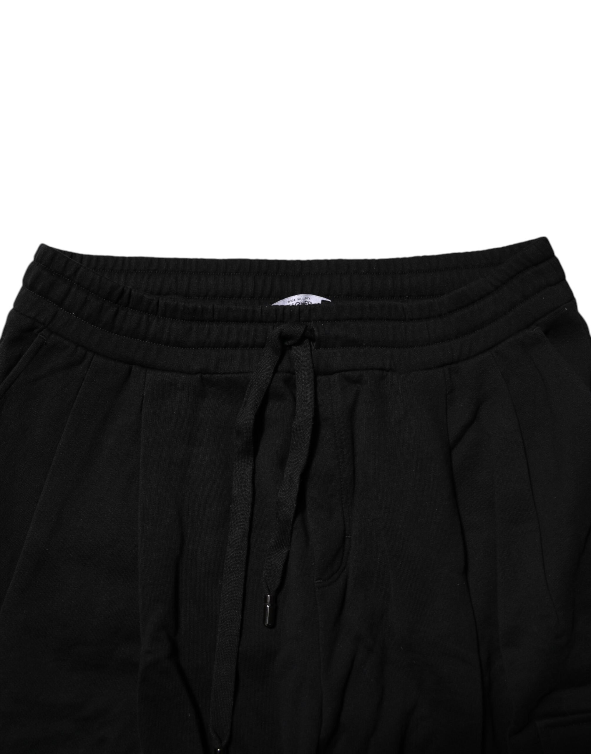 Dolce & Gabbana Black Cotton Logo Jogger Sweatpants Pants - Image 5