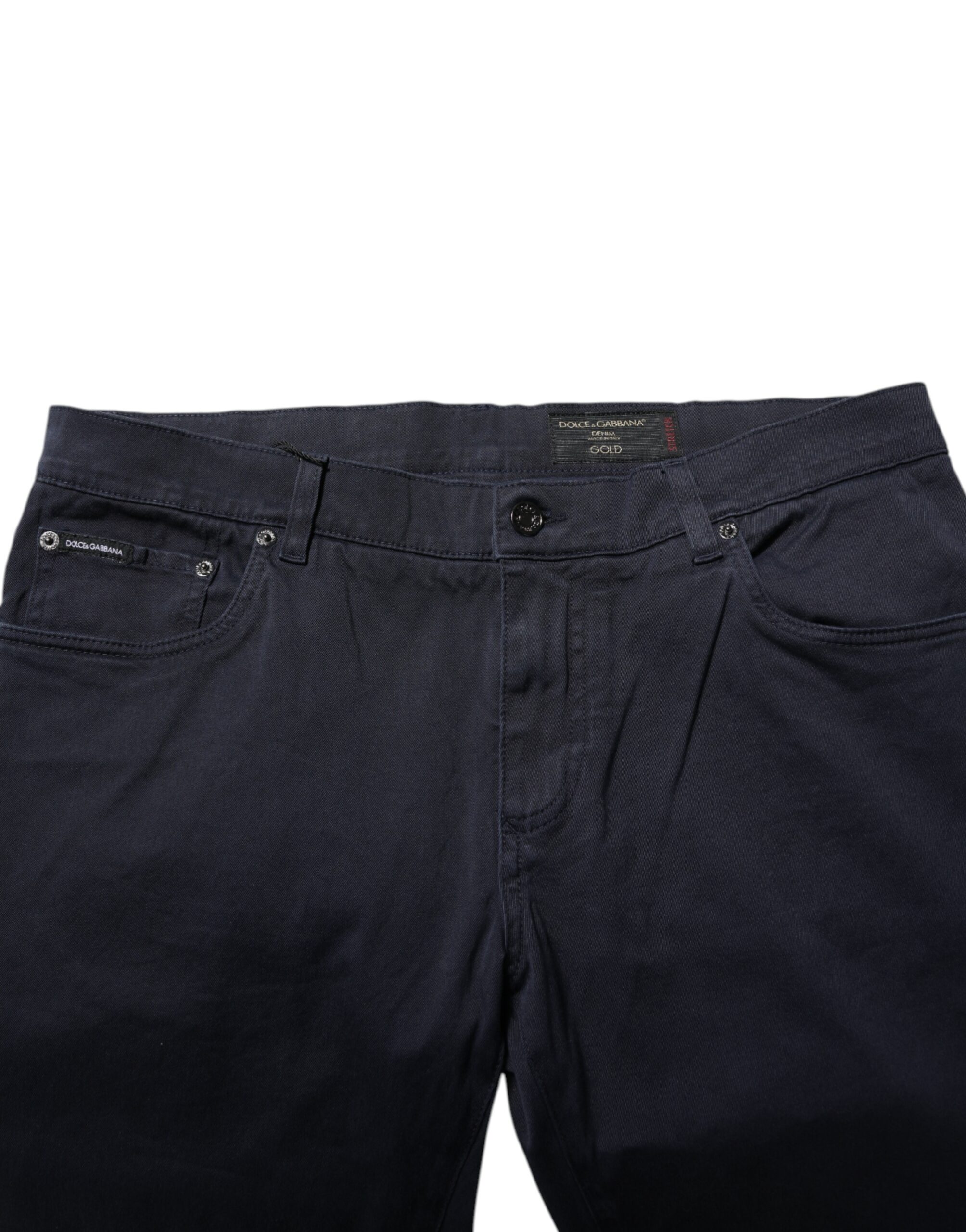 Dolce & Gabbana Blue Cotton Tapered Denim Jeans - Image 5