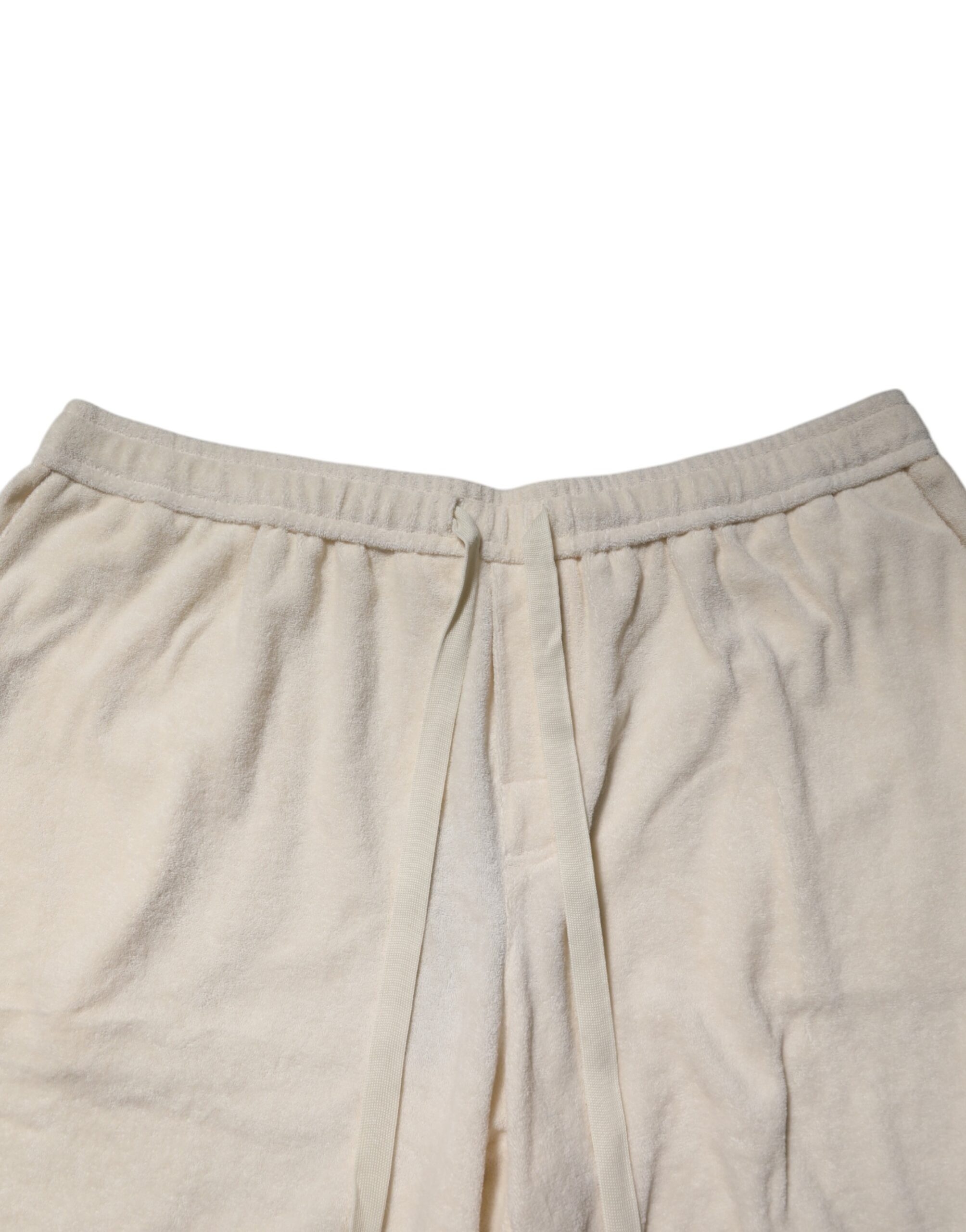 Dolce & Gabbana Ivory Cotton Men Bermuda Sweatshorts Shorts - Image 5