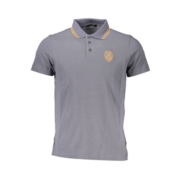 Cavalli Class Gray Cotton Polo Shirt