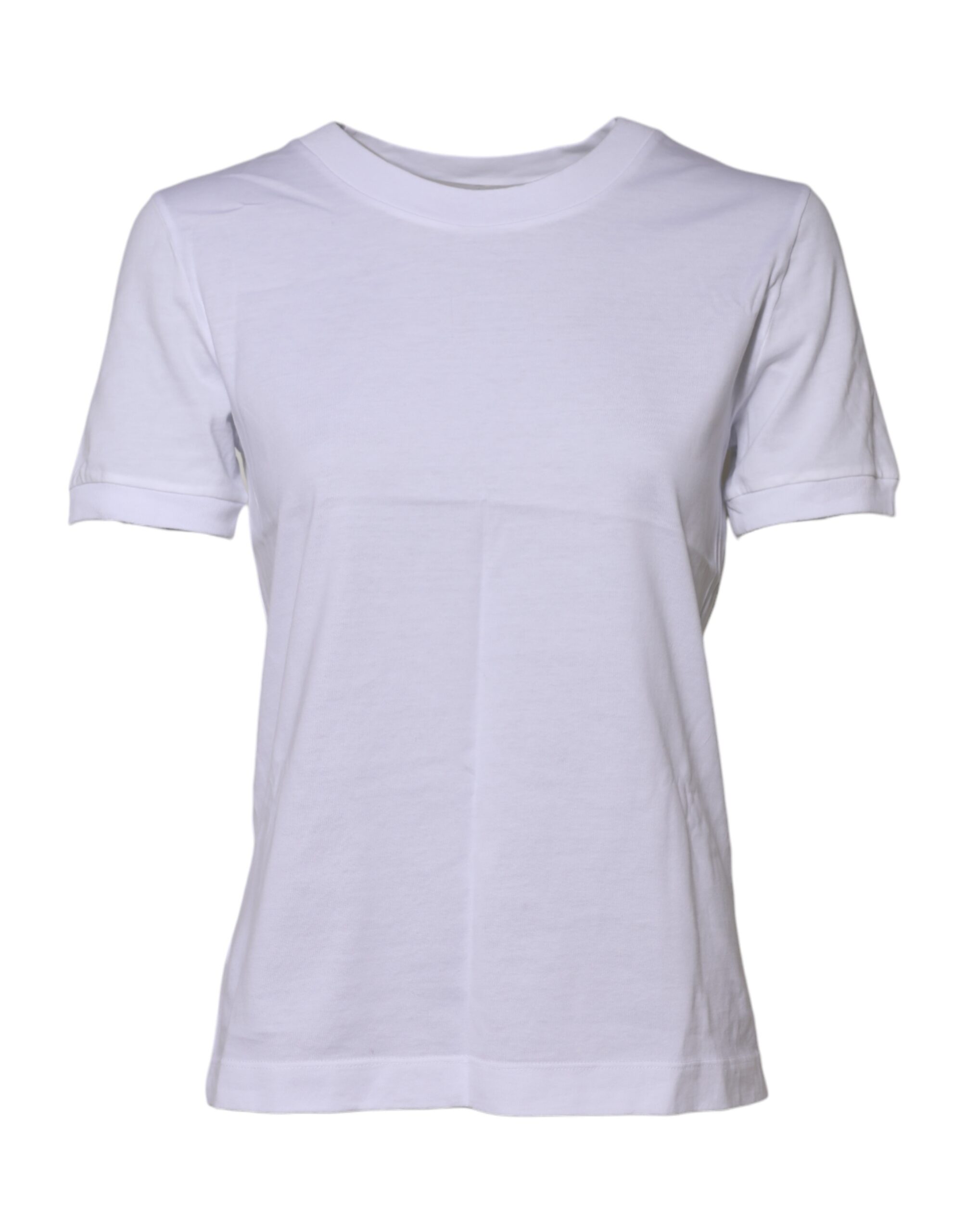 Dolce & Gabbana White Cotton Round Neck Short Sleeves T-shirt - Image 2