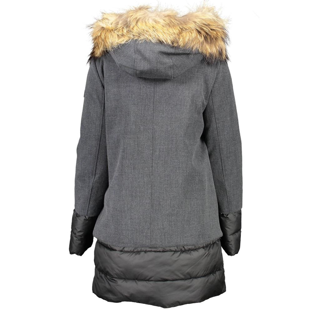 Yes Zee Gray Polyester Jackets & Coat - Image 2