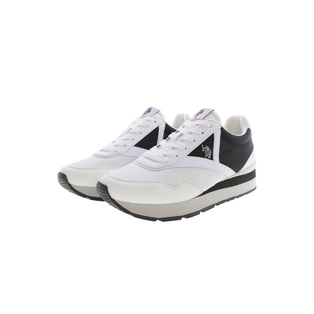 U.S. POLO ASSN. White Polyester Sneaker - Image 2