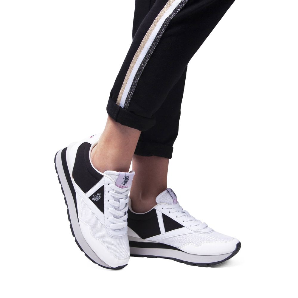 U.S. POLO ASSN. White Polyester Sneaker - Image 3