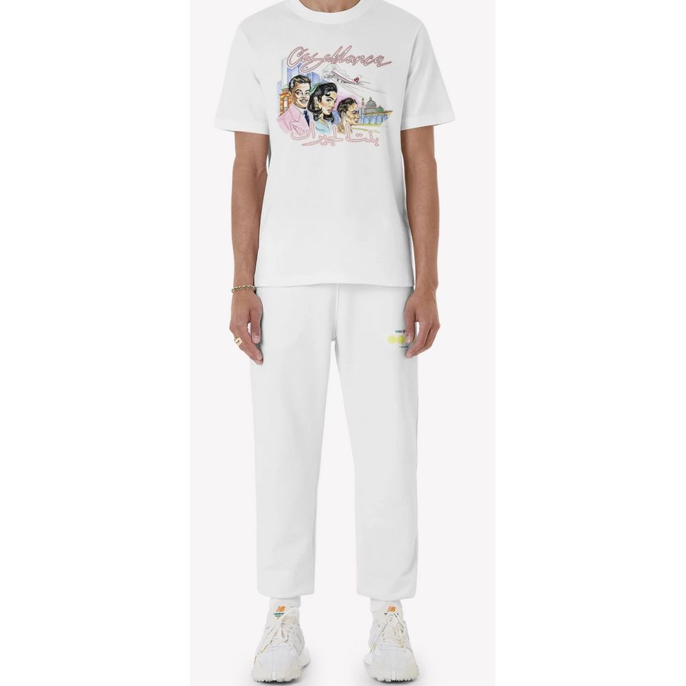 Casablanca White Cotton T-Shirt - Image 3