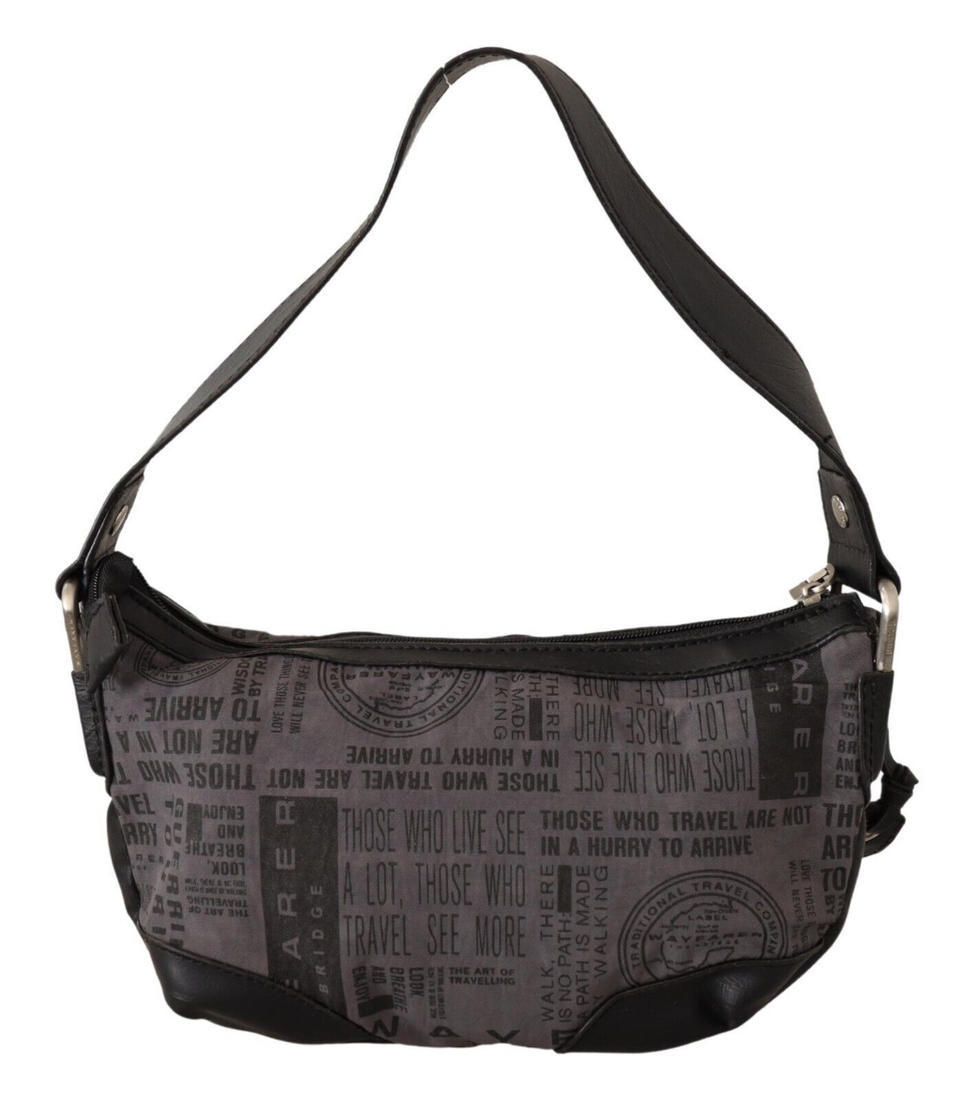 WAYFARER Gray Printed Handbag Shoulder Purse Fabric Bag - Image 3