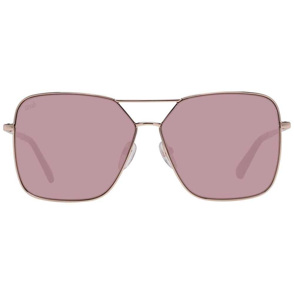Web Rose Gold Metal Sunglasses - Image 2