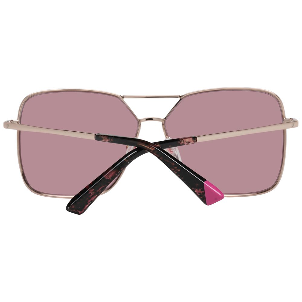 Web Rose Gold Metal Sunglasses - Image 3
