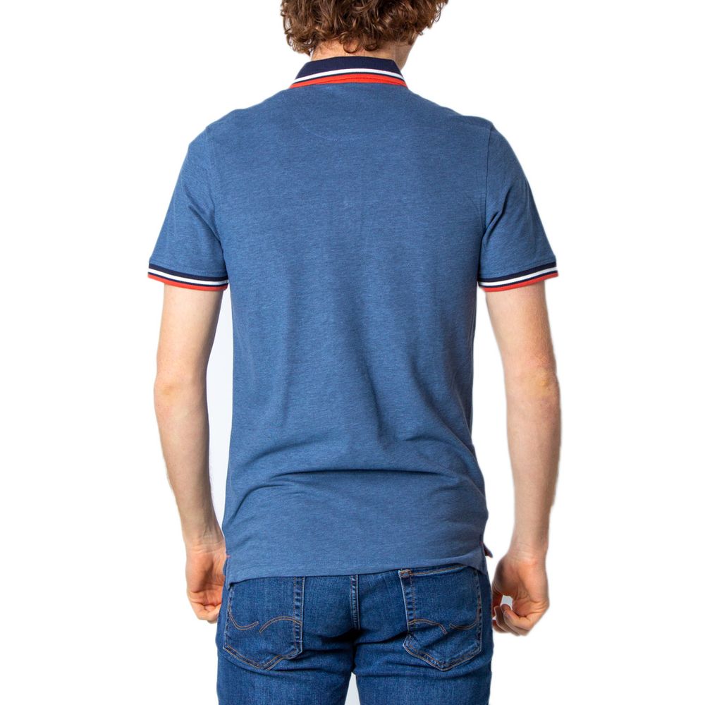 Jack Jones Blue Cotton Polo Shirt - Image 2