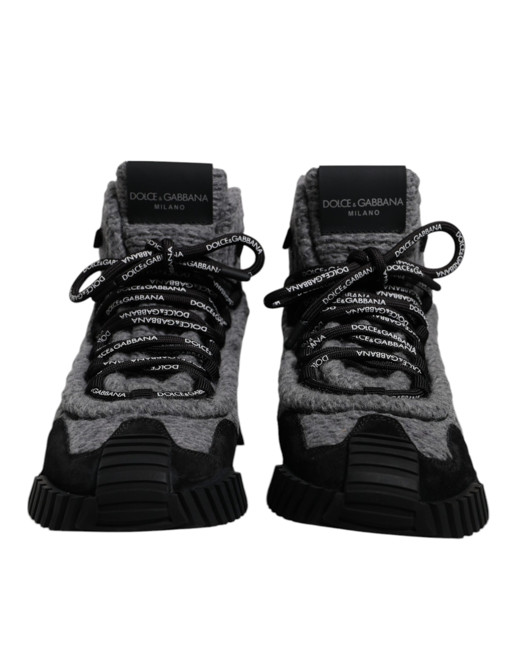 Dolce & Gabbana Gray Black NS1 High Top Boots Sneakers Shoes - Image 2