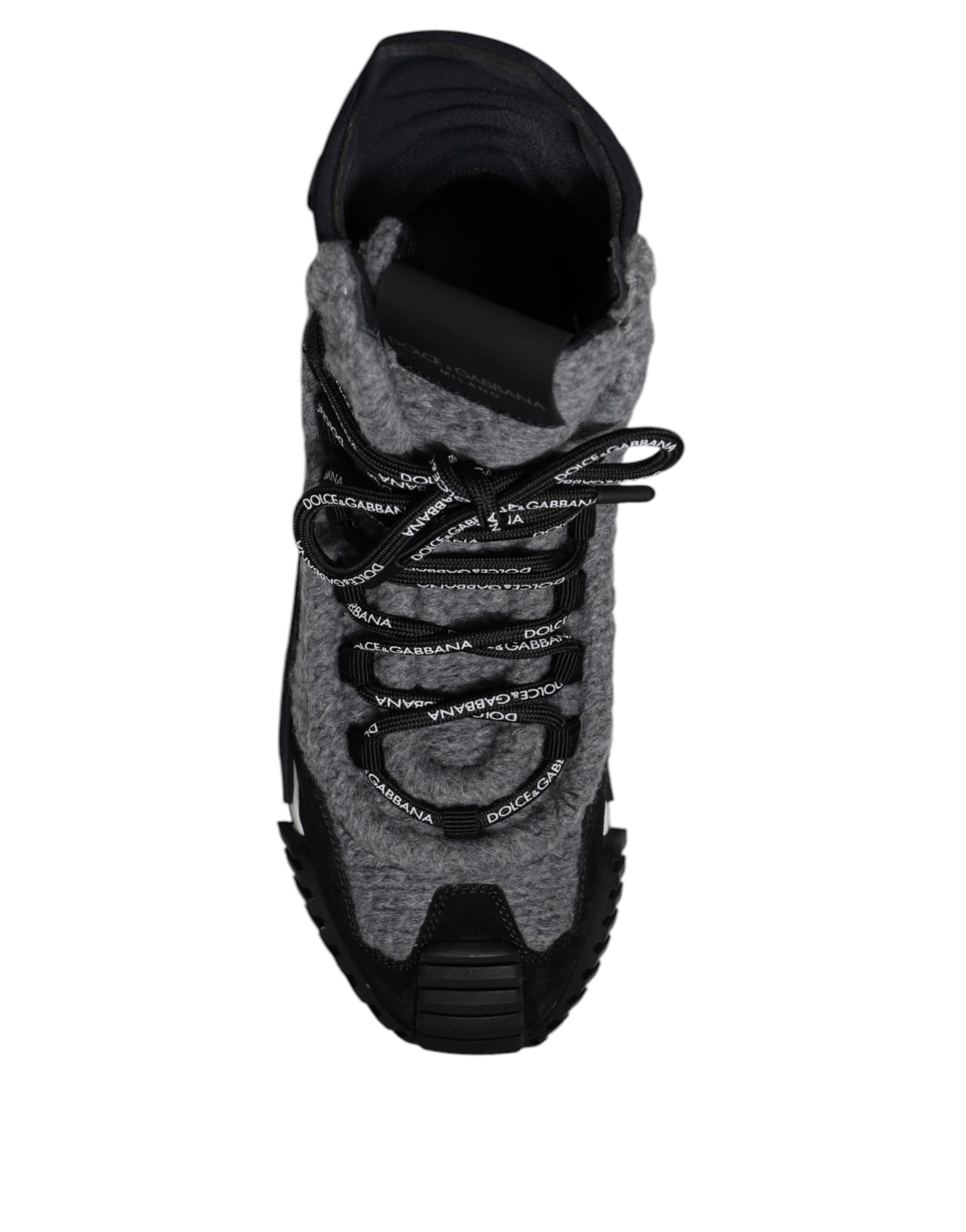 Dolce & Gabbana Gray Black NS1 High Top Boots Sneakers Shoes - Image 8