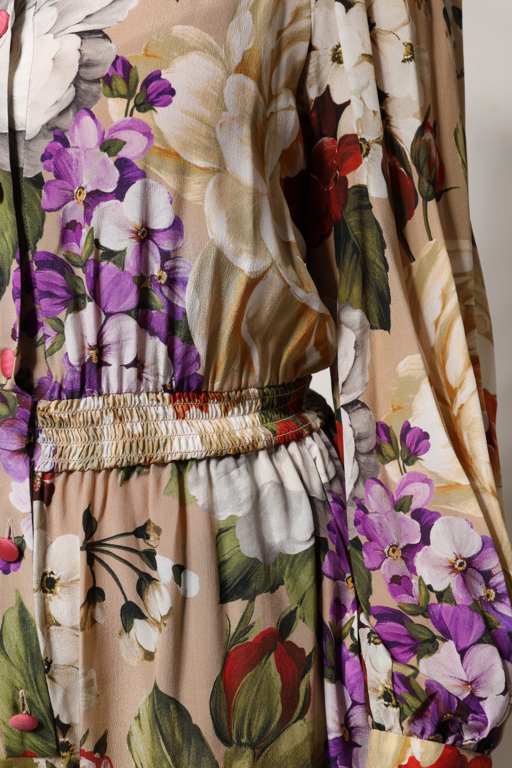 Dolce & Gabbana Multicolor Floral Wide Leg Jumpsuit Dress - Image 7