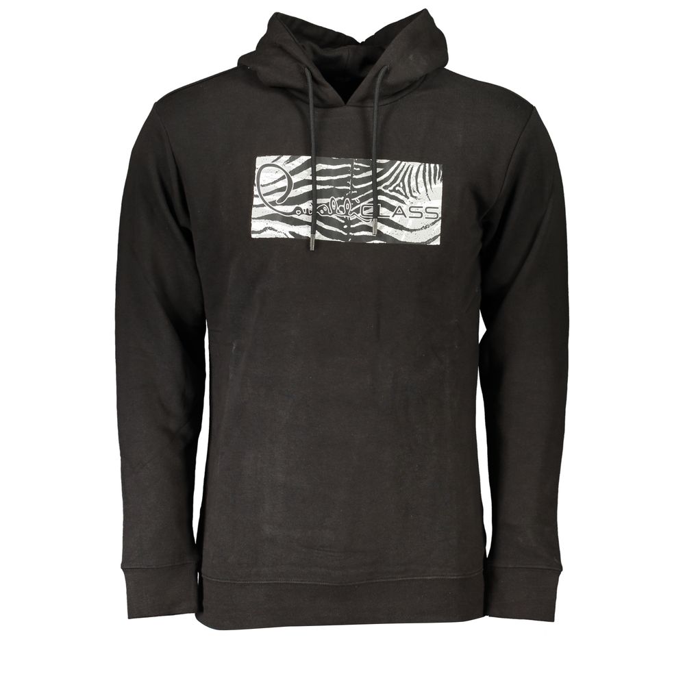 Cavalli Class Black Cotton Men's Hooded Sweatshirt