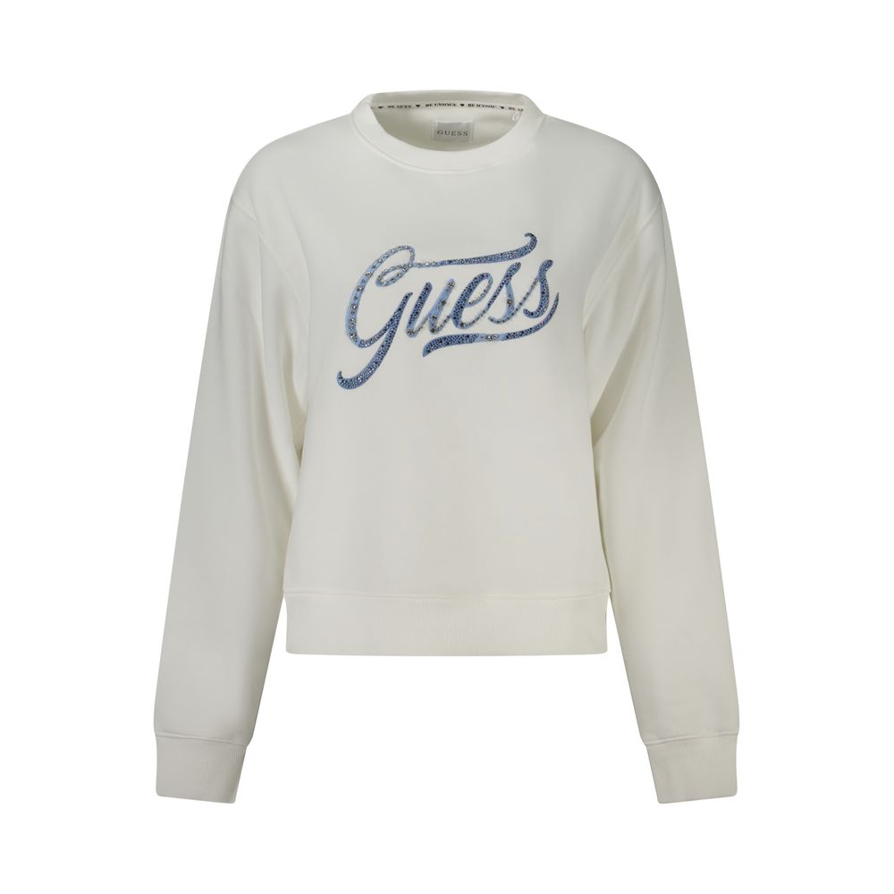Guess Jeans White Cotton Sweatshirt