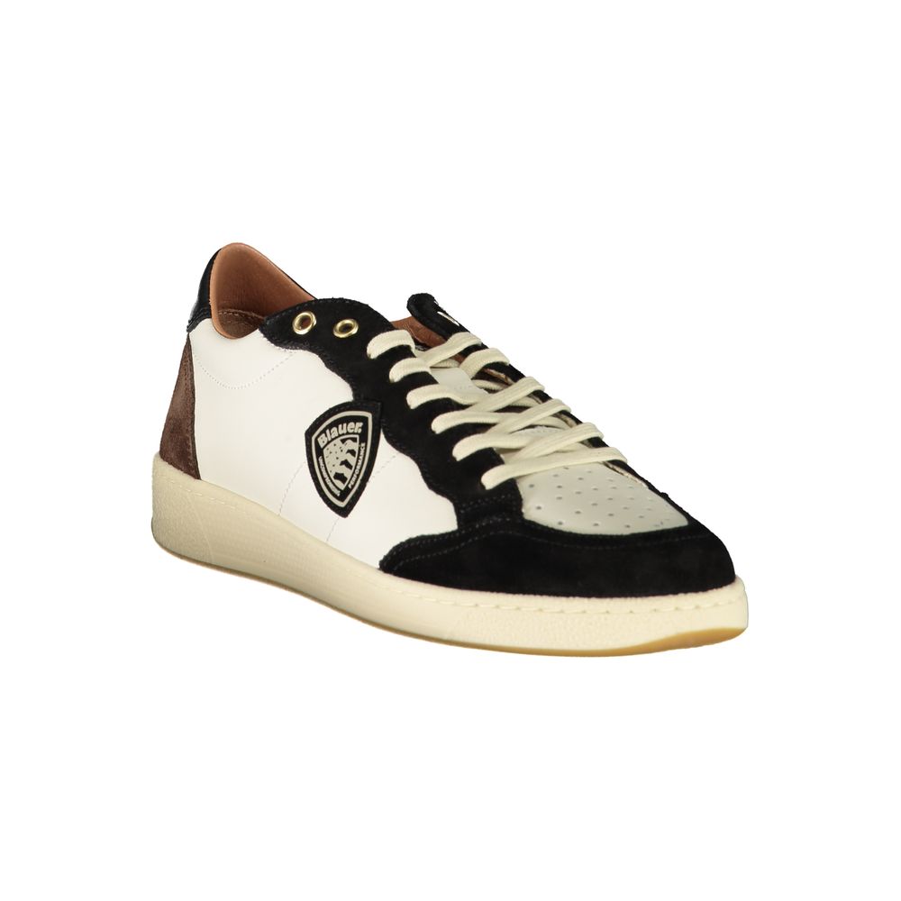 Blauer White Polyester Sneaker - Image 2
