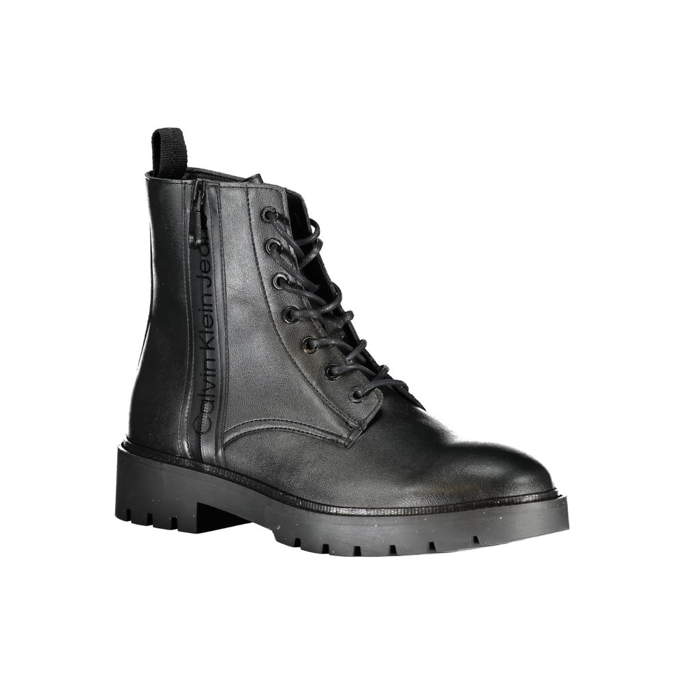 Calvin Klein Black Polyurethane Men Ankle Boot - Image 2