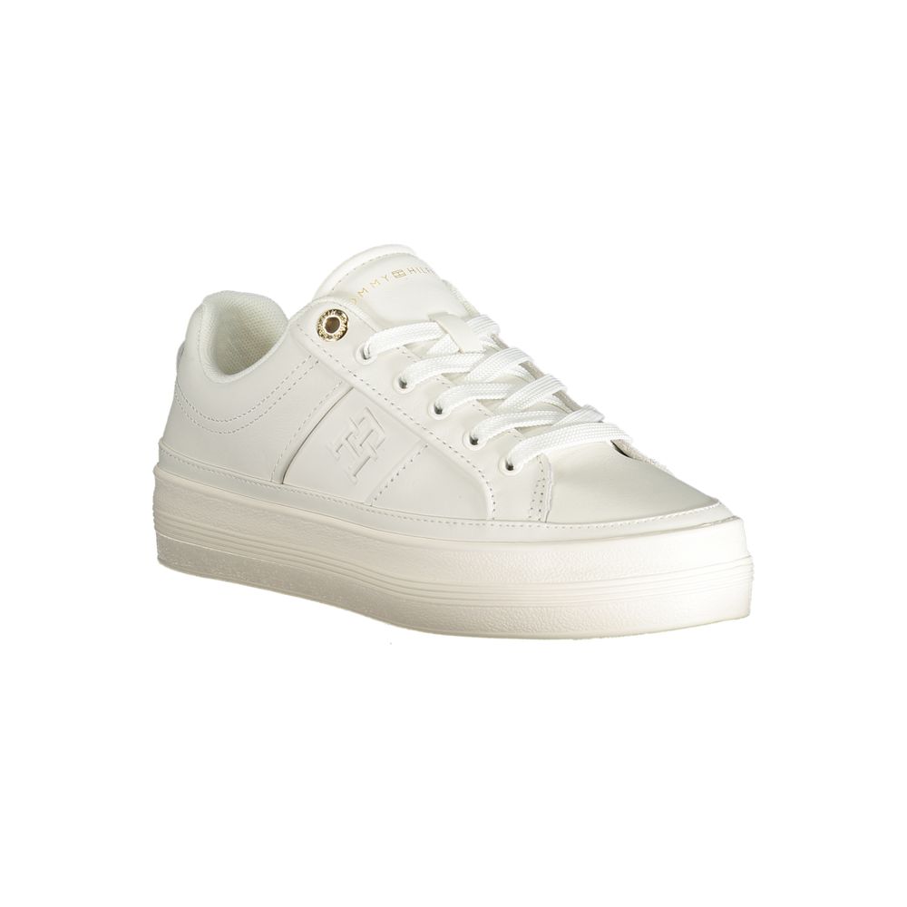 Tommy Hilfiger White Polyester Sneaker - Image 2