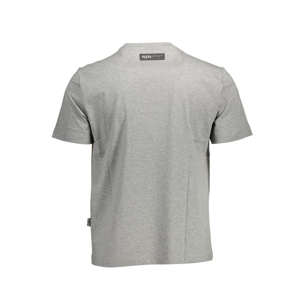 Plein Sport Gray Cotton T-Shirt - Image 2