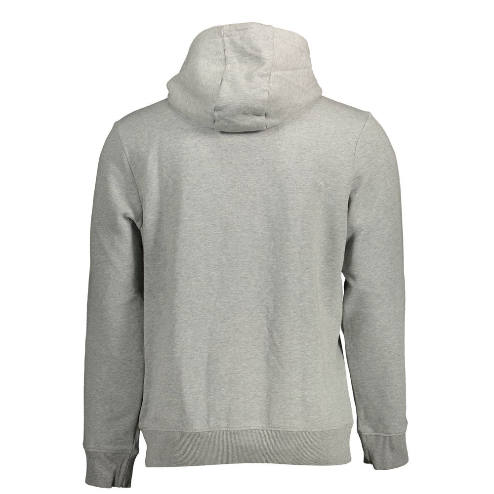 Napapijri Gray Cotton Men's Hoodie - Image 2