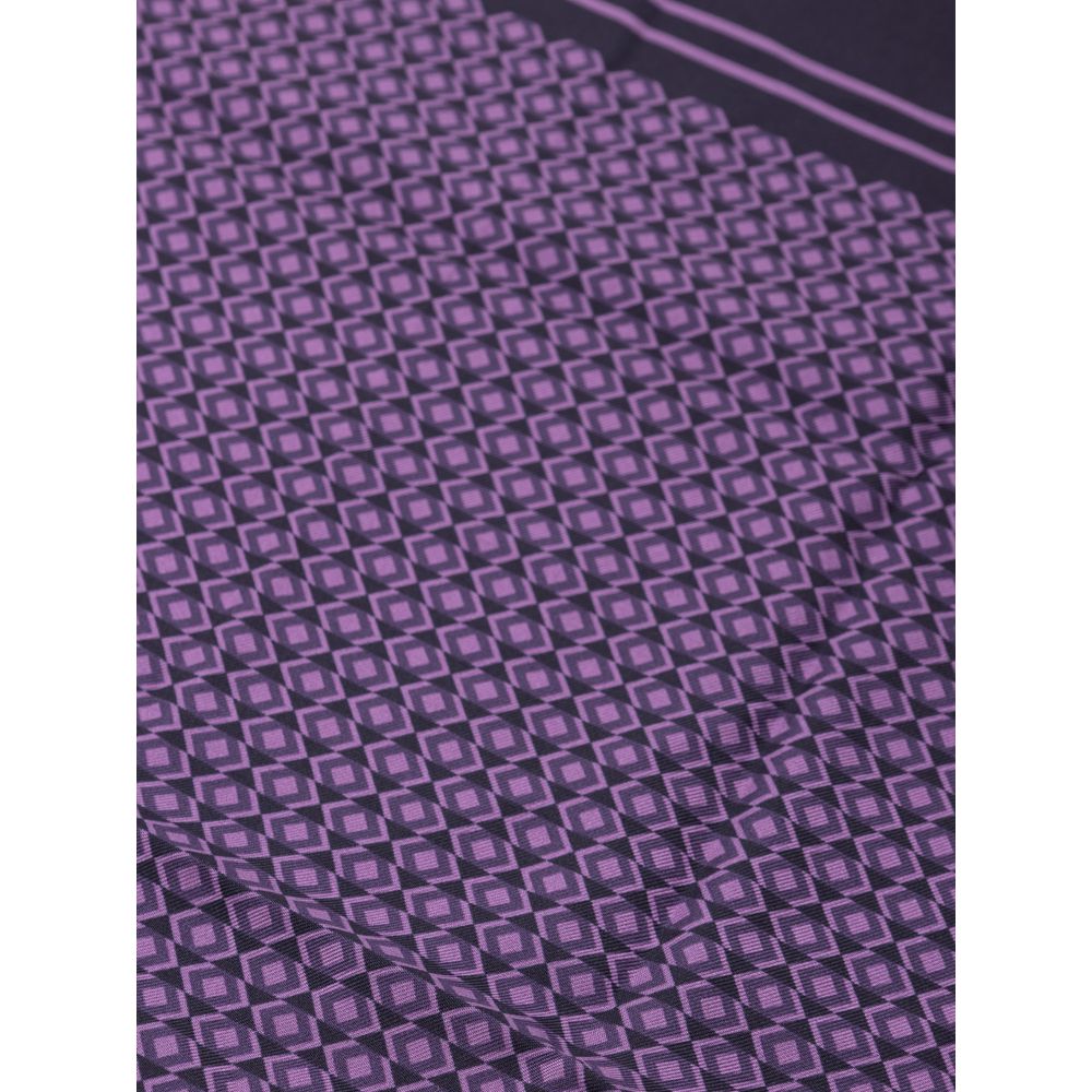 Dolce & Gabbana Purple Silk Pocket Square - Image 3
