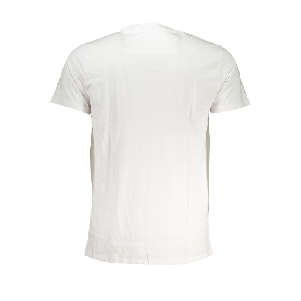 Cavalli Class Bianco Cotton Men T-Shirt - Image 2