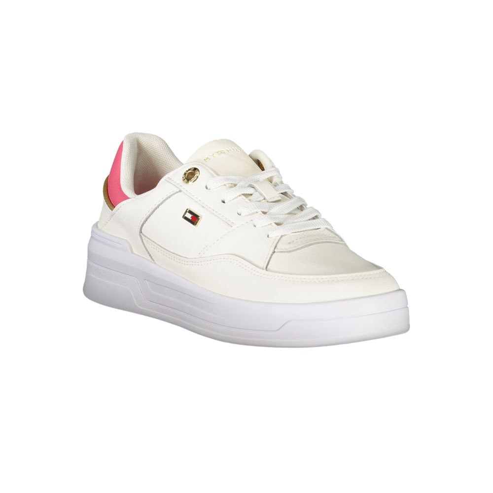 Tommy Hilfiger White Polyester Sneaker - Image 2