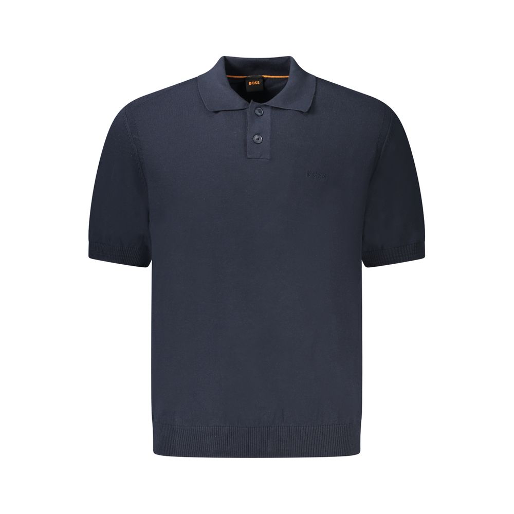 Hugo Boss Blue Cotton Sweater