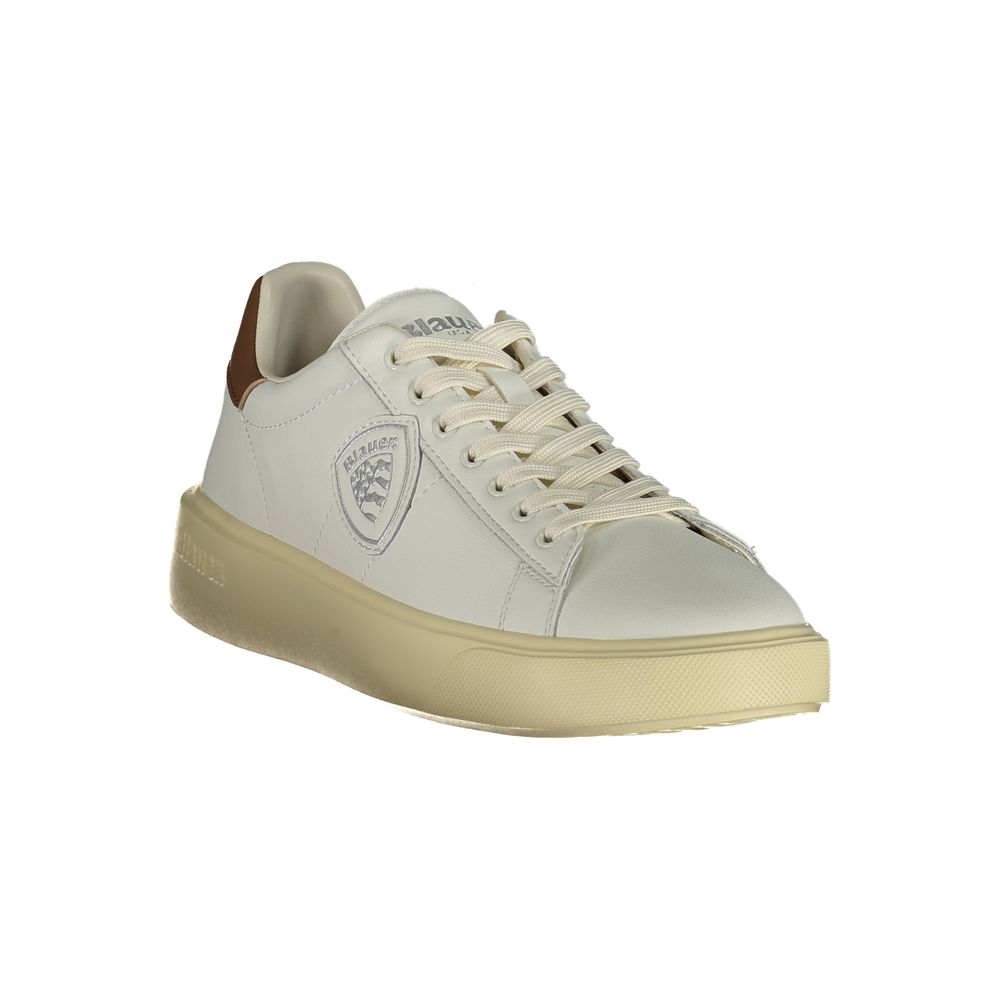 Blauer White Polyester Sneaker - Image 2