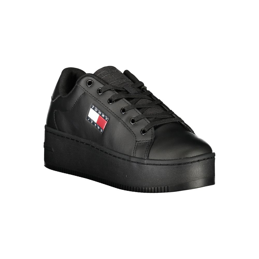 Tommy Hilfiger Black Polyurethane Women's Sneaker - Image 2