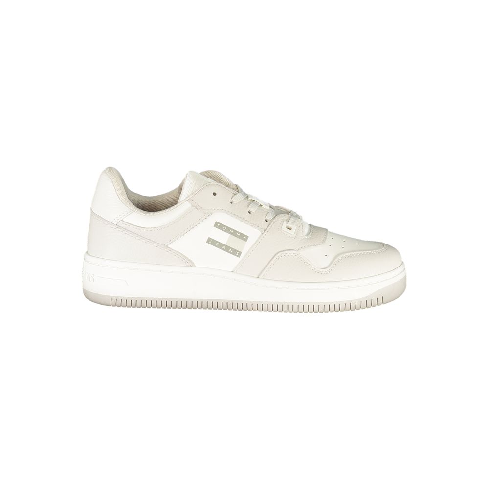 Tommy Hilfiger White Polyurethane Men Sneaker