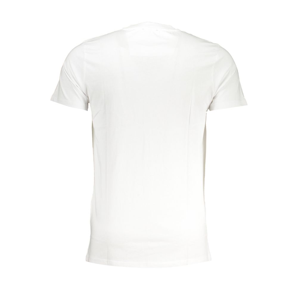 Cavalli Class Bianco Cotton Men T-Shirt - Image 2