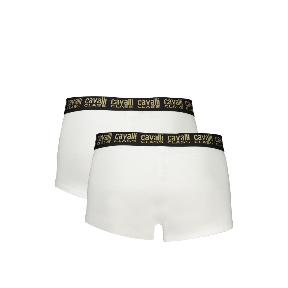 Cavalli Class White Cotton Men's Boxer Briefs - Image 2