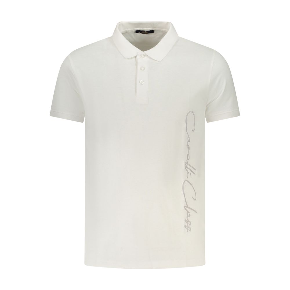 Cavalli Class Bianco Cotton Men Polo