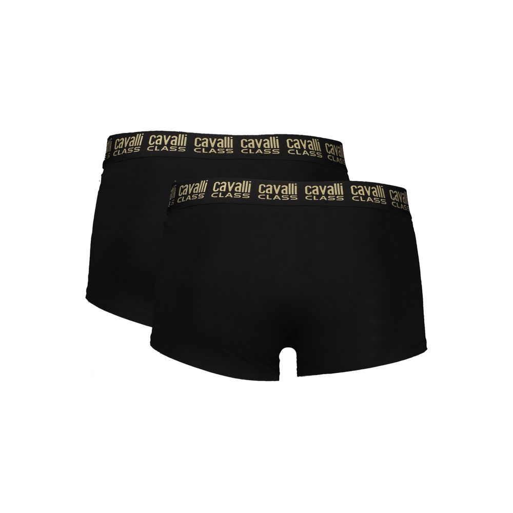 Cavalli Class Black Cotton Men's Boxer Underwear Pair - Image 2