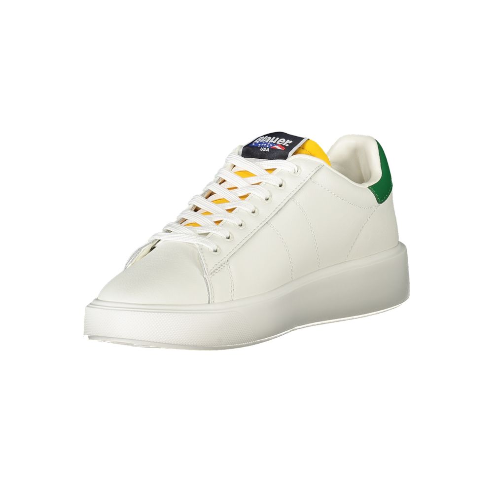 Blauer White Polyurethane Men Sneaker - Image 3