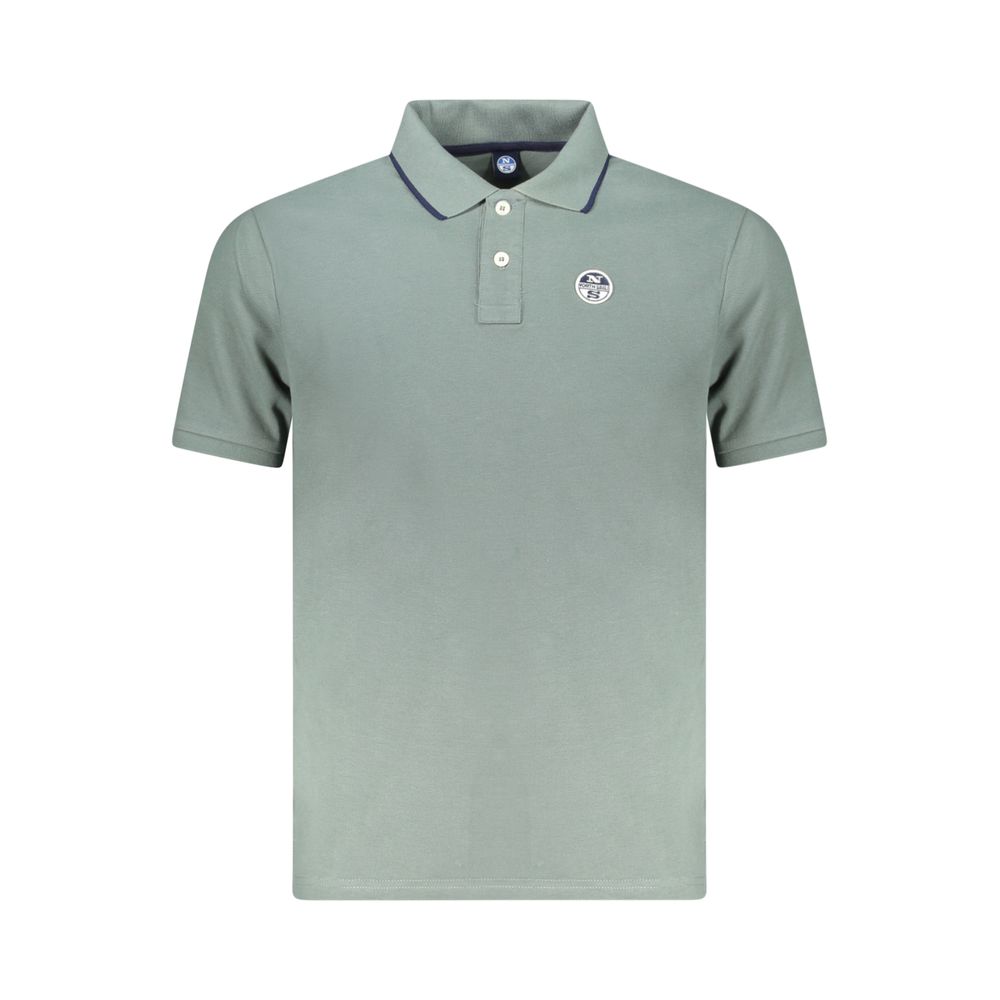 North Sails Green Cotton Polo Shirt - Image 2