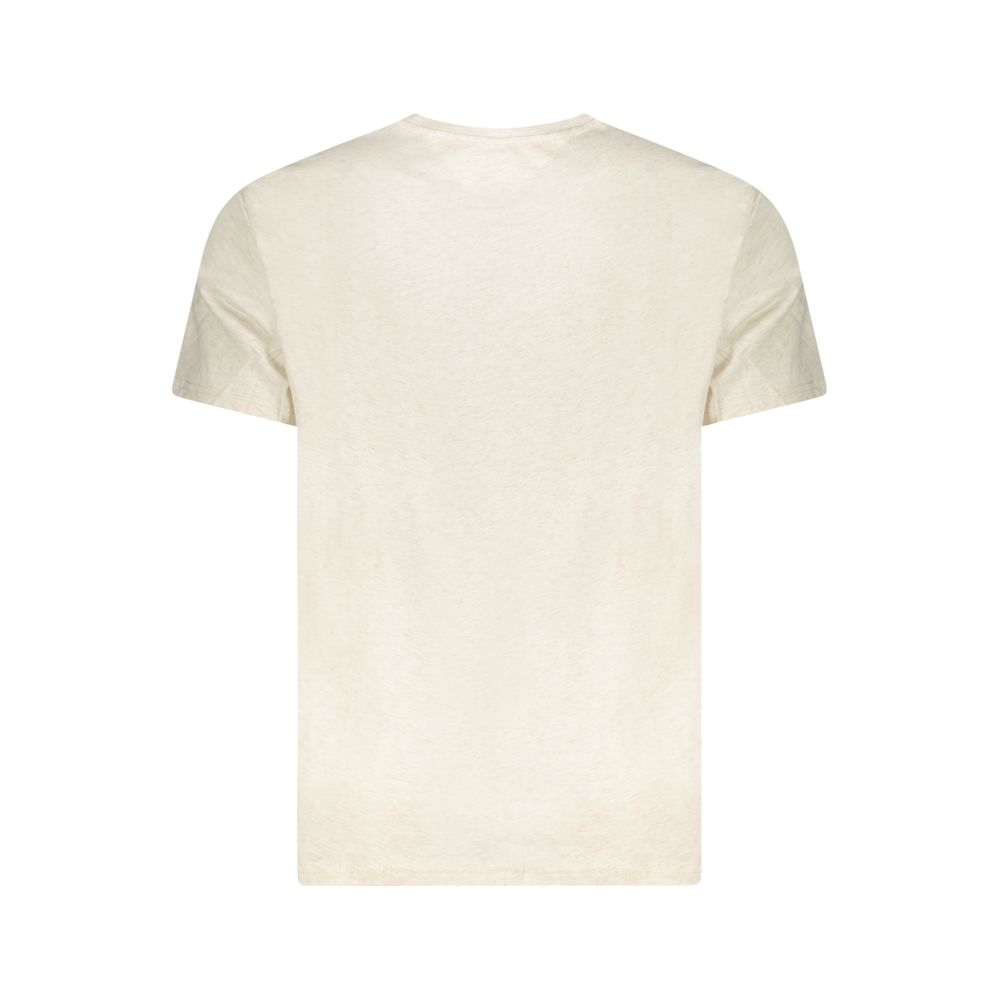 Tommy Hilfiger Beige Cotton Men's T-Shirt - Image 2