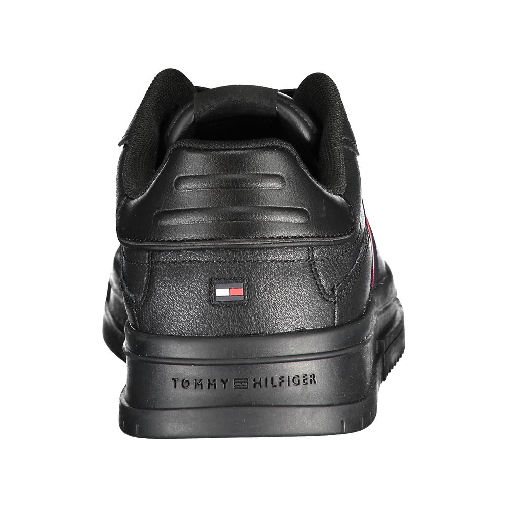 Tommy Hilfiger Black Leather Men's Sneaker - Image 2