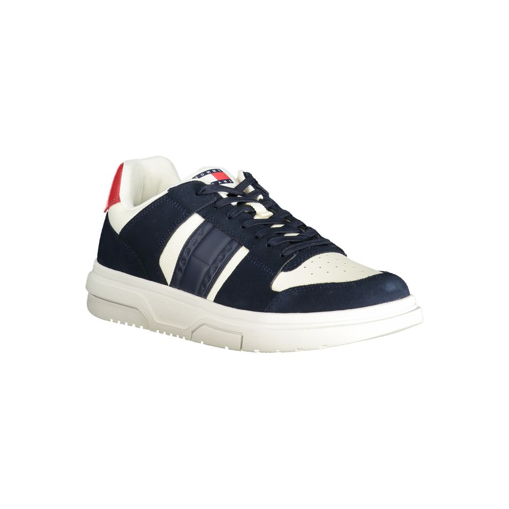 Tommy Hilfiger Blue Leather Men Sneaker - Image 2