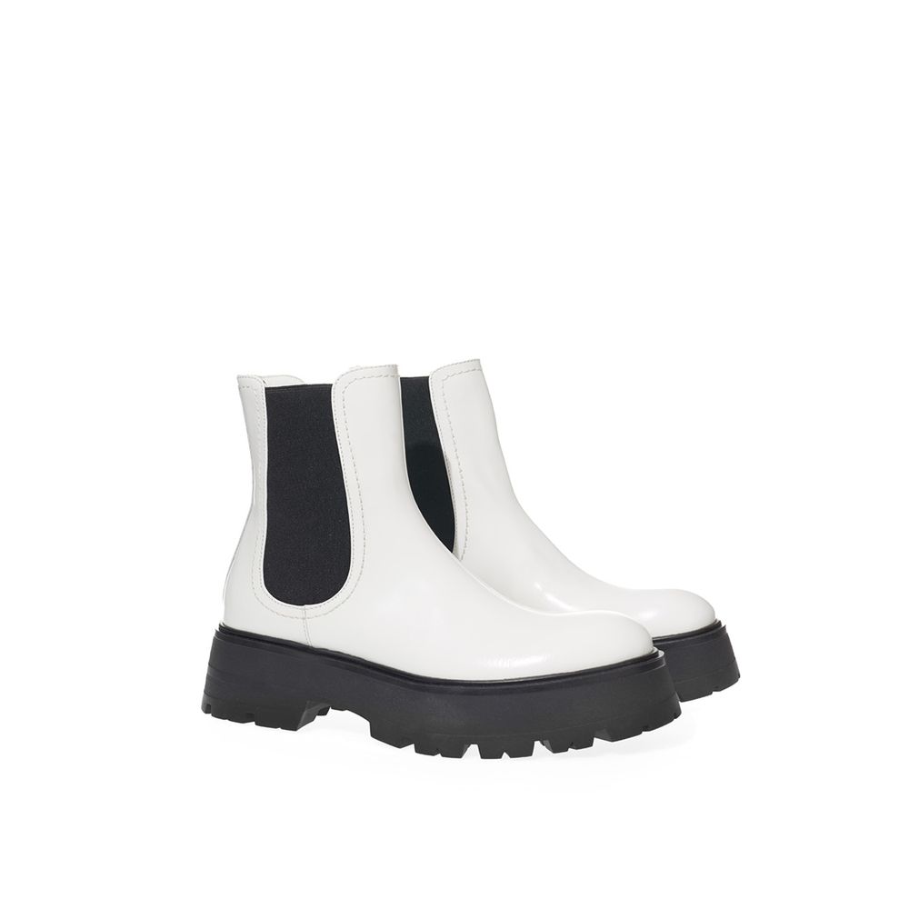 Alexander McQueen Black And White Leather Boot - Image 4