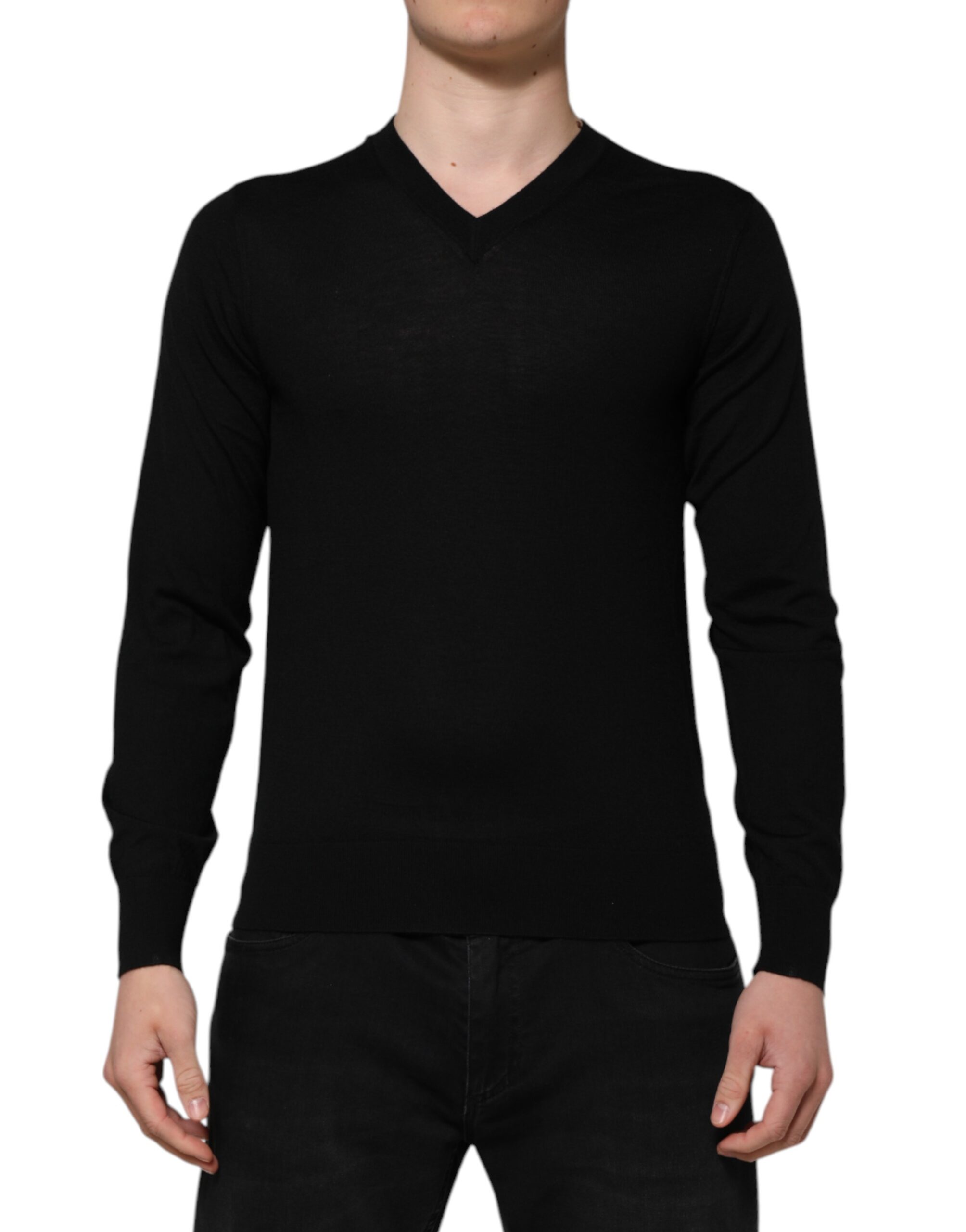 Dolce & Gabbana Dark Gray Embroidered Logo Pullover Sweater - Image 2
