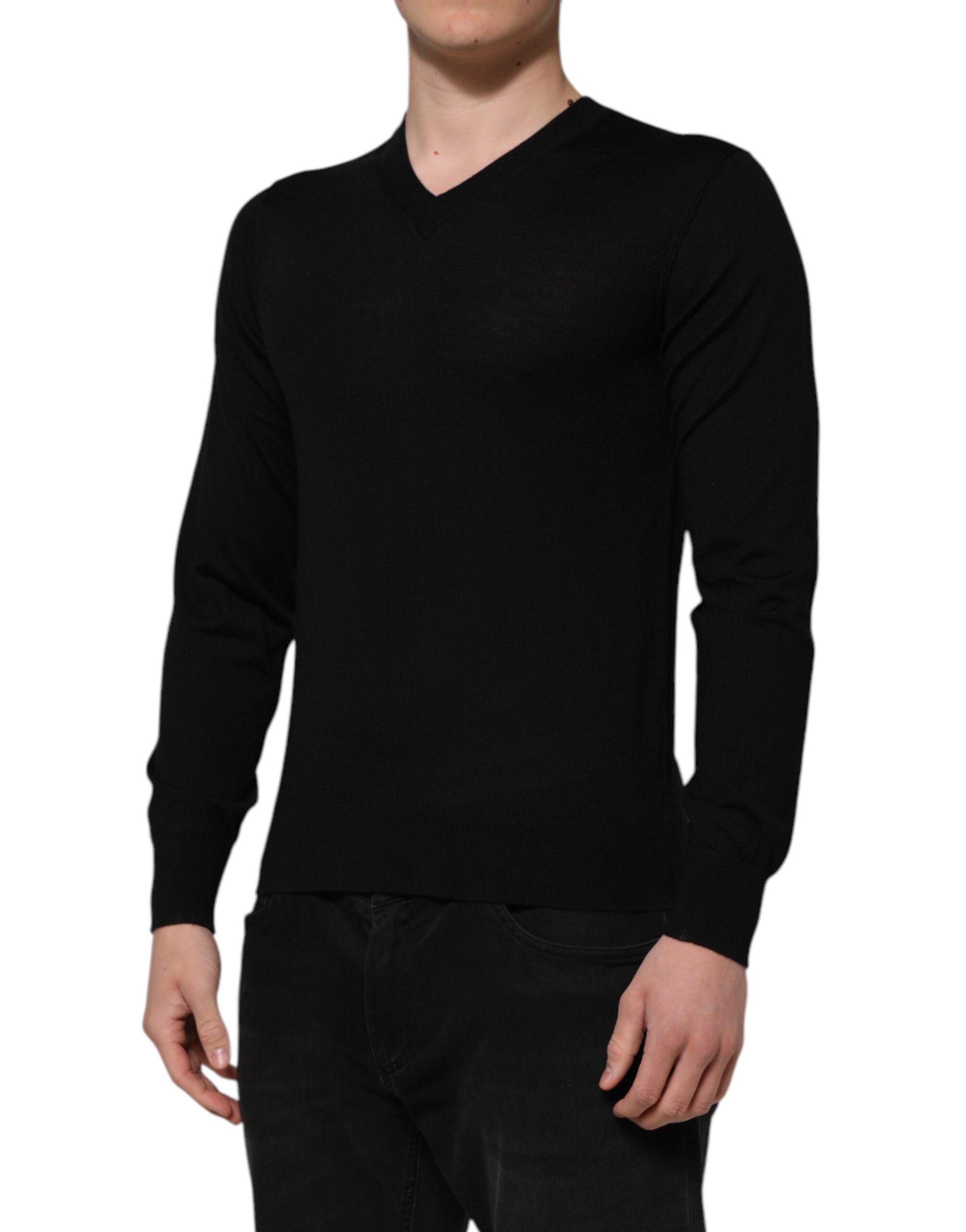 Dolce & Gabbana Dark Gray Embroidered Logo Pullover Sweater - Image 3