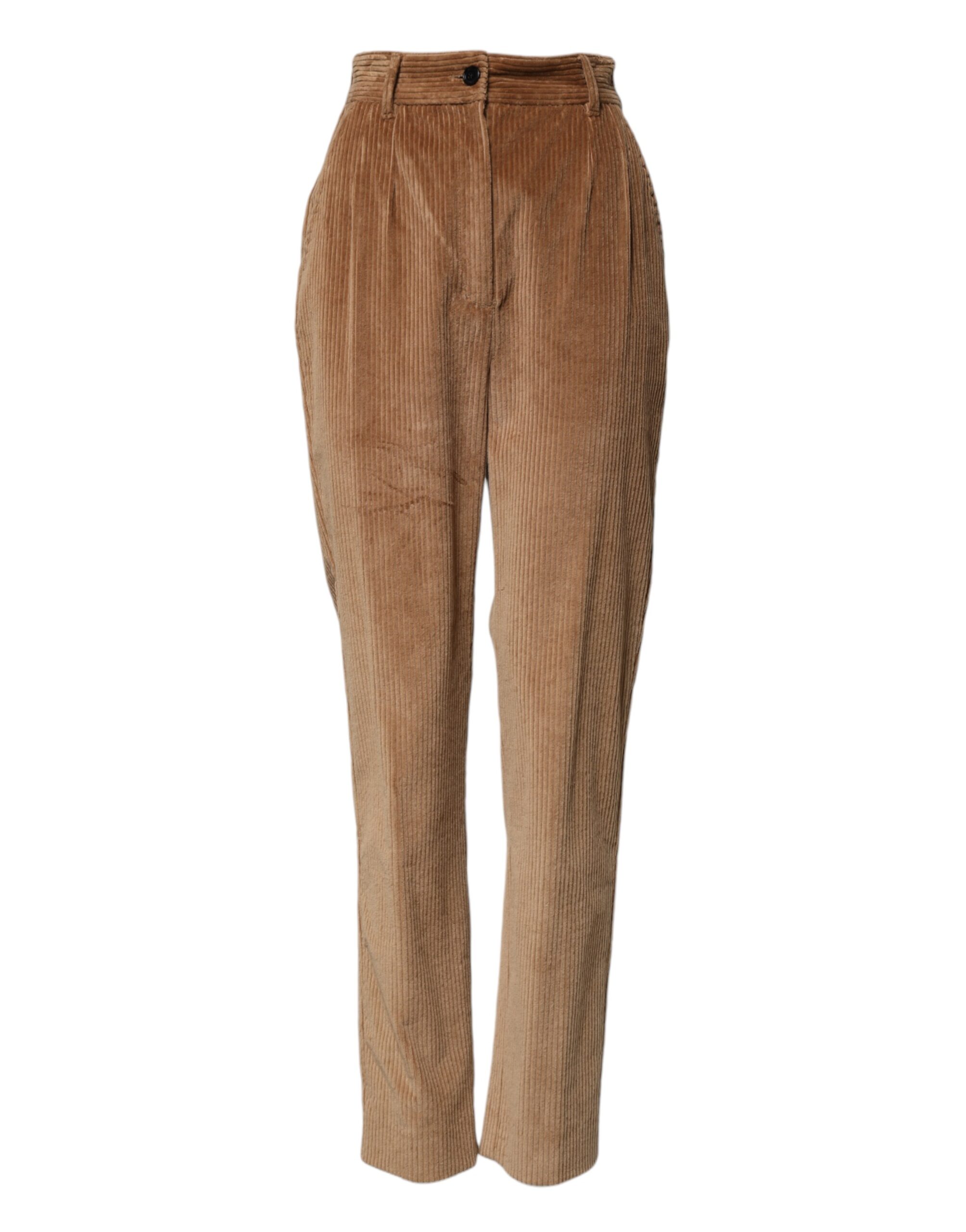 Dolce & Gabbana Brown Cotton Corduroy Tapered Pants - Image 2