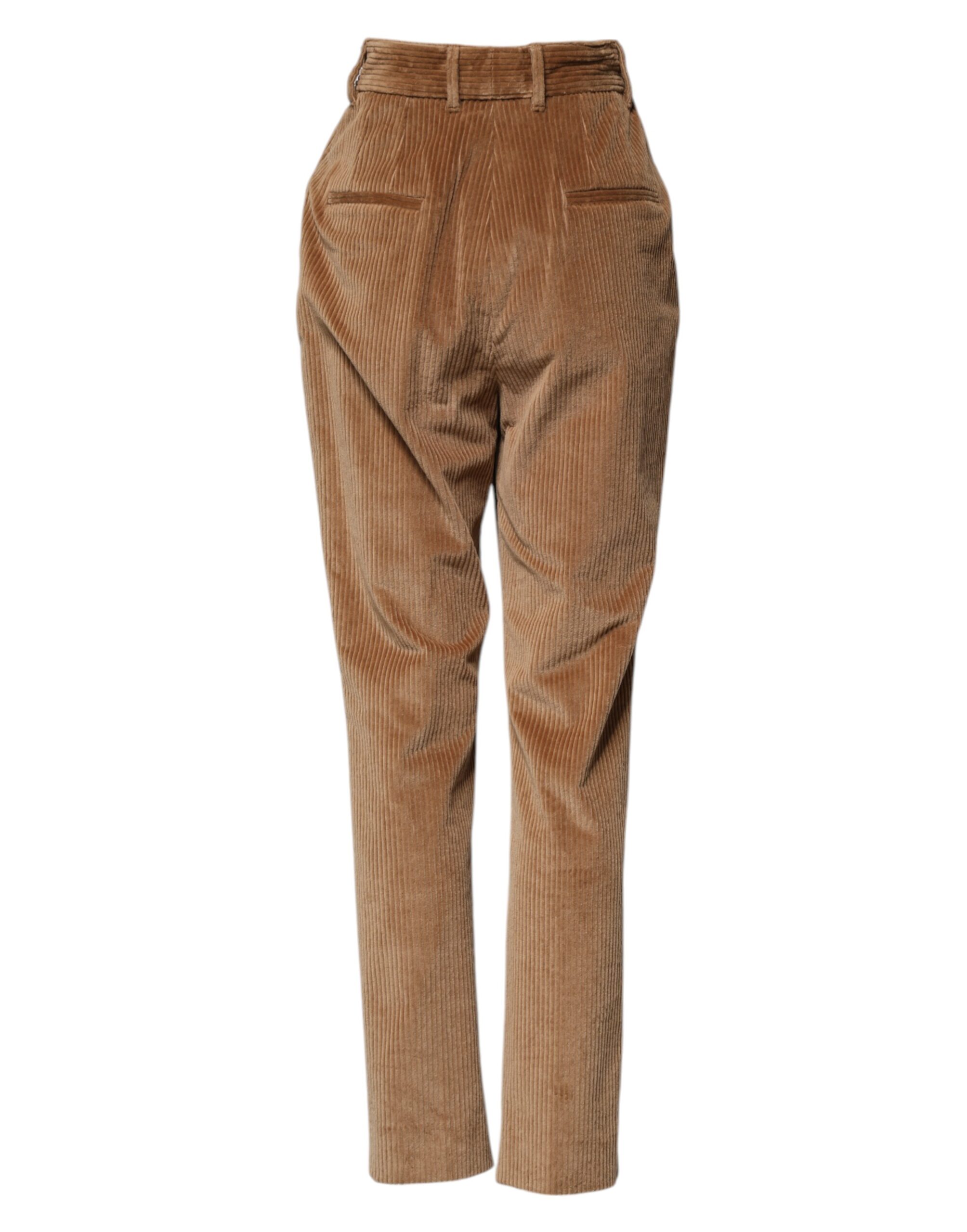 Dolce & Gabbana Brown Cotton Corduroy Tapered Pants - Image 3