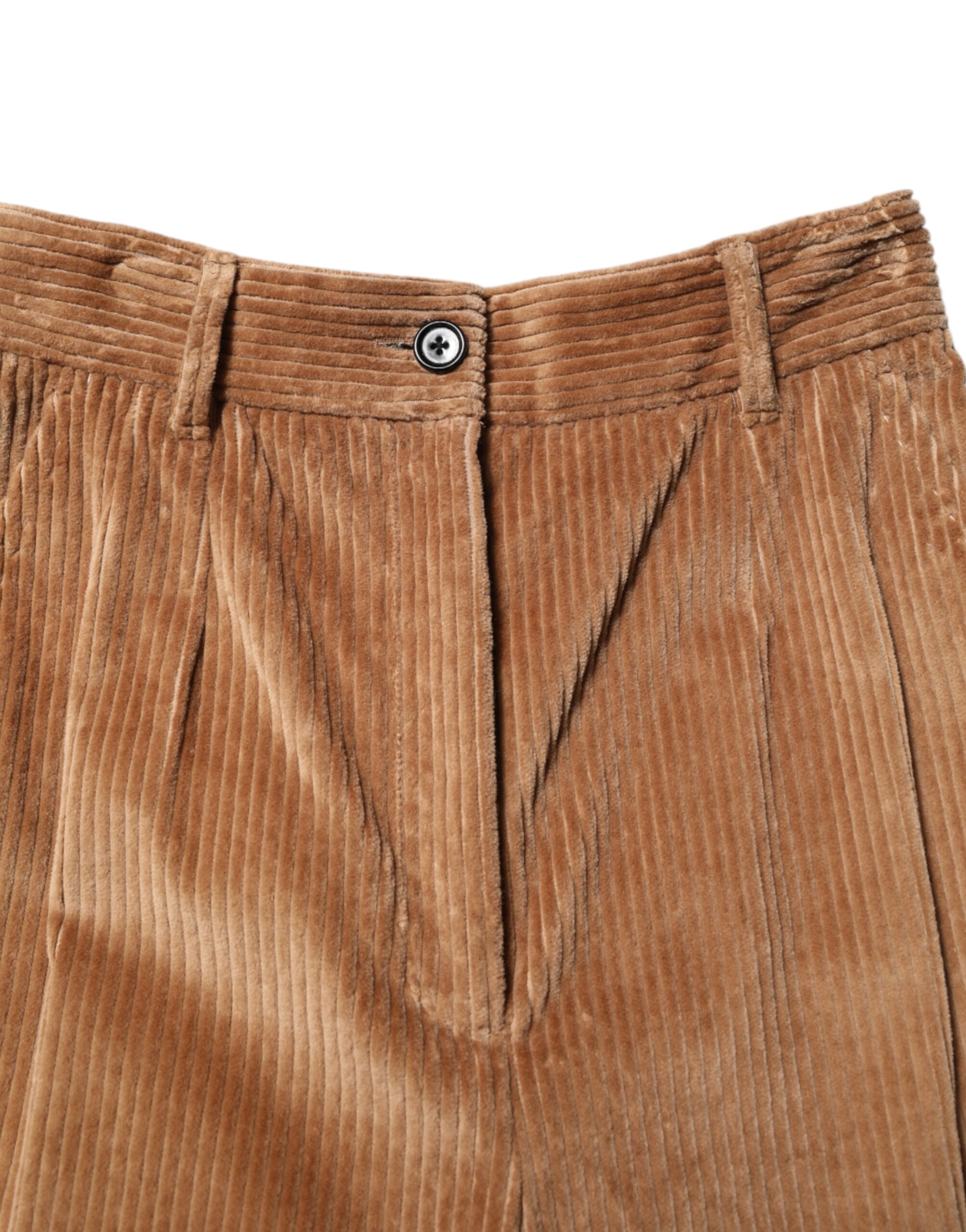 Dolce & Gabbana Brown Cotton Corduroy Tapered Pants - Image 4