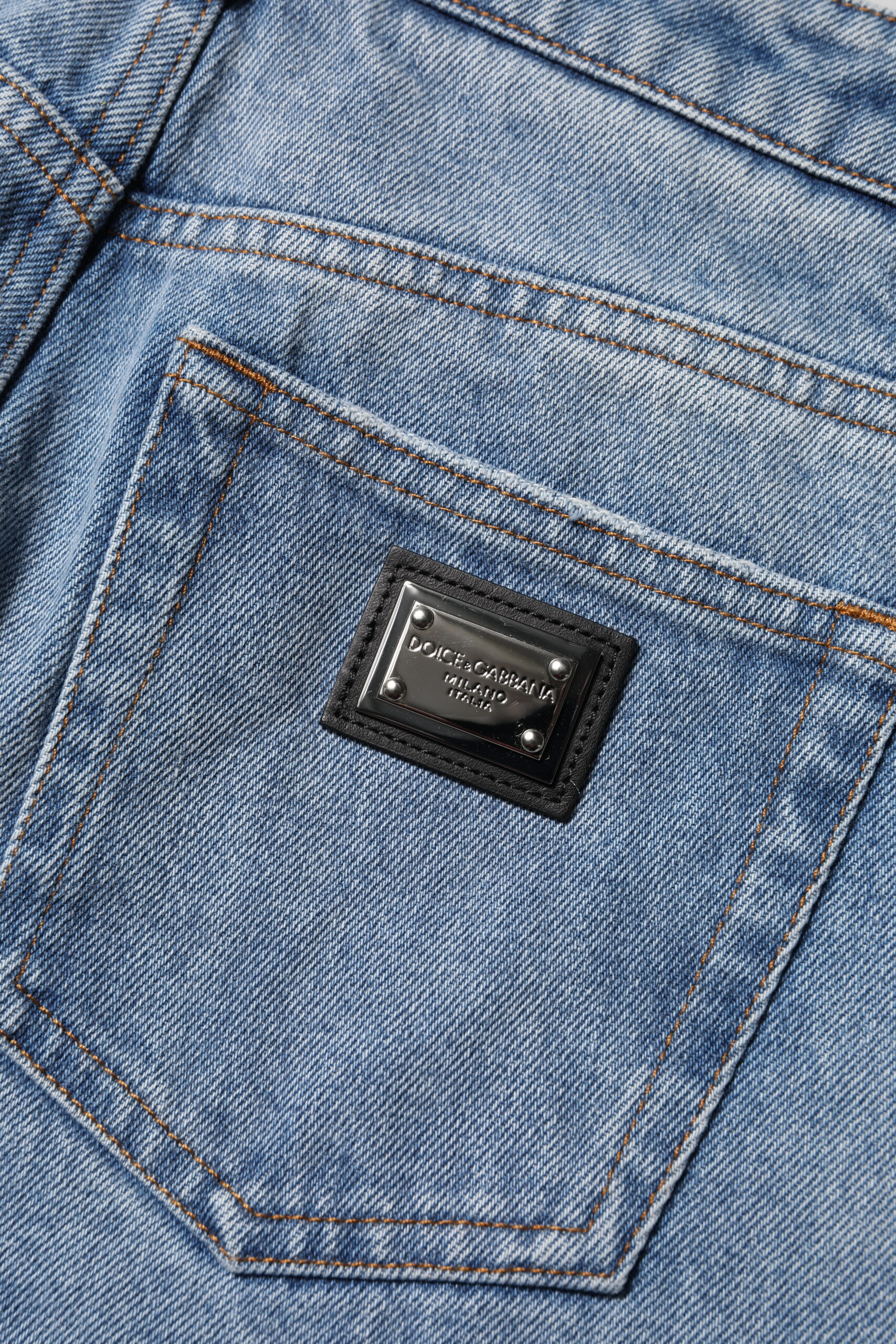 Dolce & Gabbana Blue Washed Skinny High Waist Denim Jeans - Image 5
