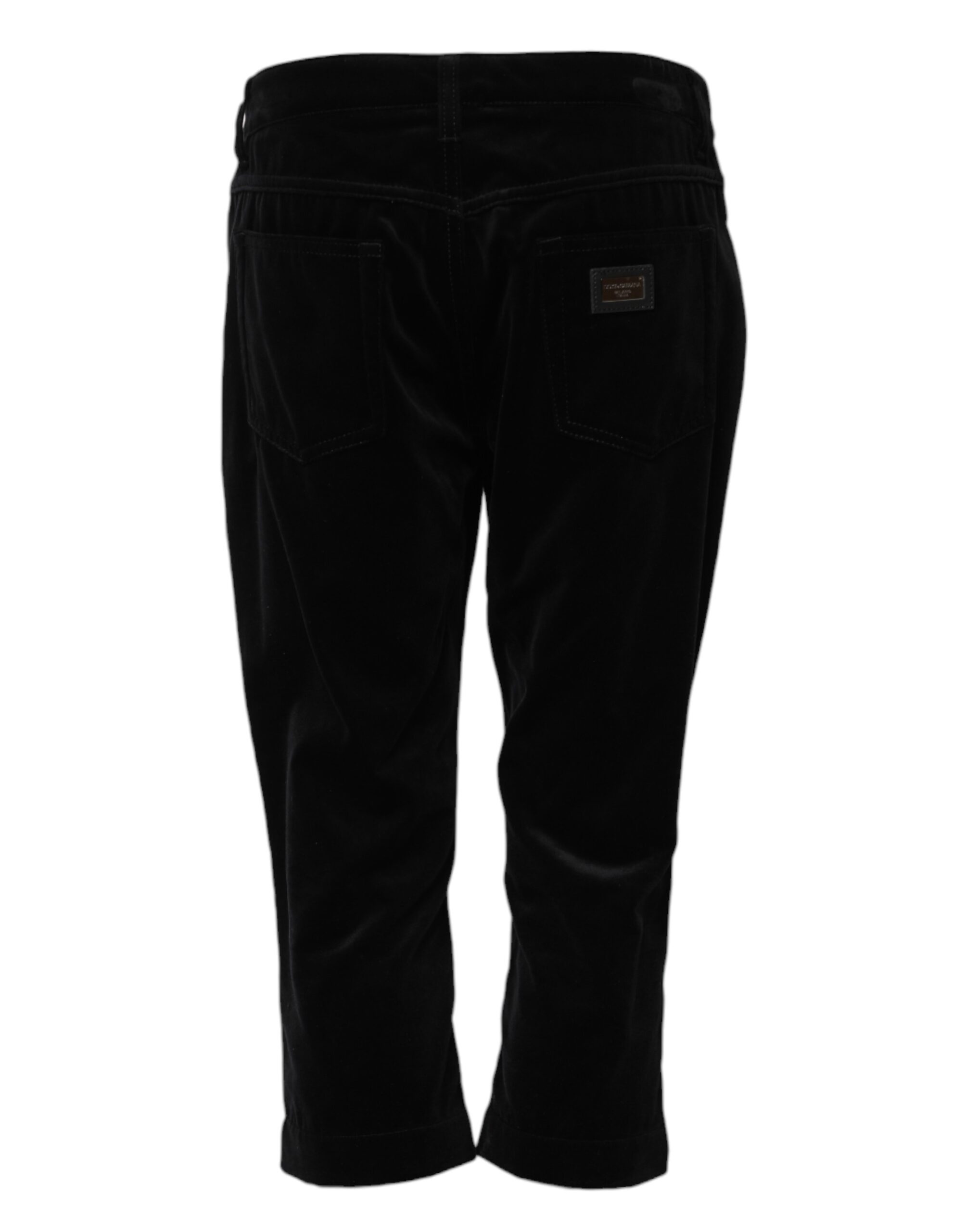 Dolce & Gabbana Black Cotton Skinny Capri Cropped Denim Jeans - Image 3