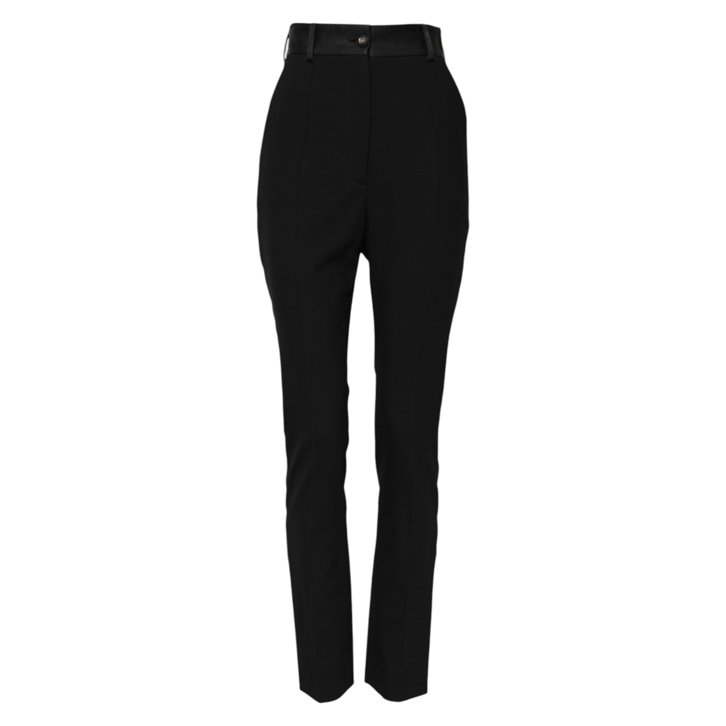 Dolce & Gabbana Black Wool High Waist Skinny Pants - Image 5