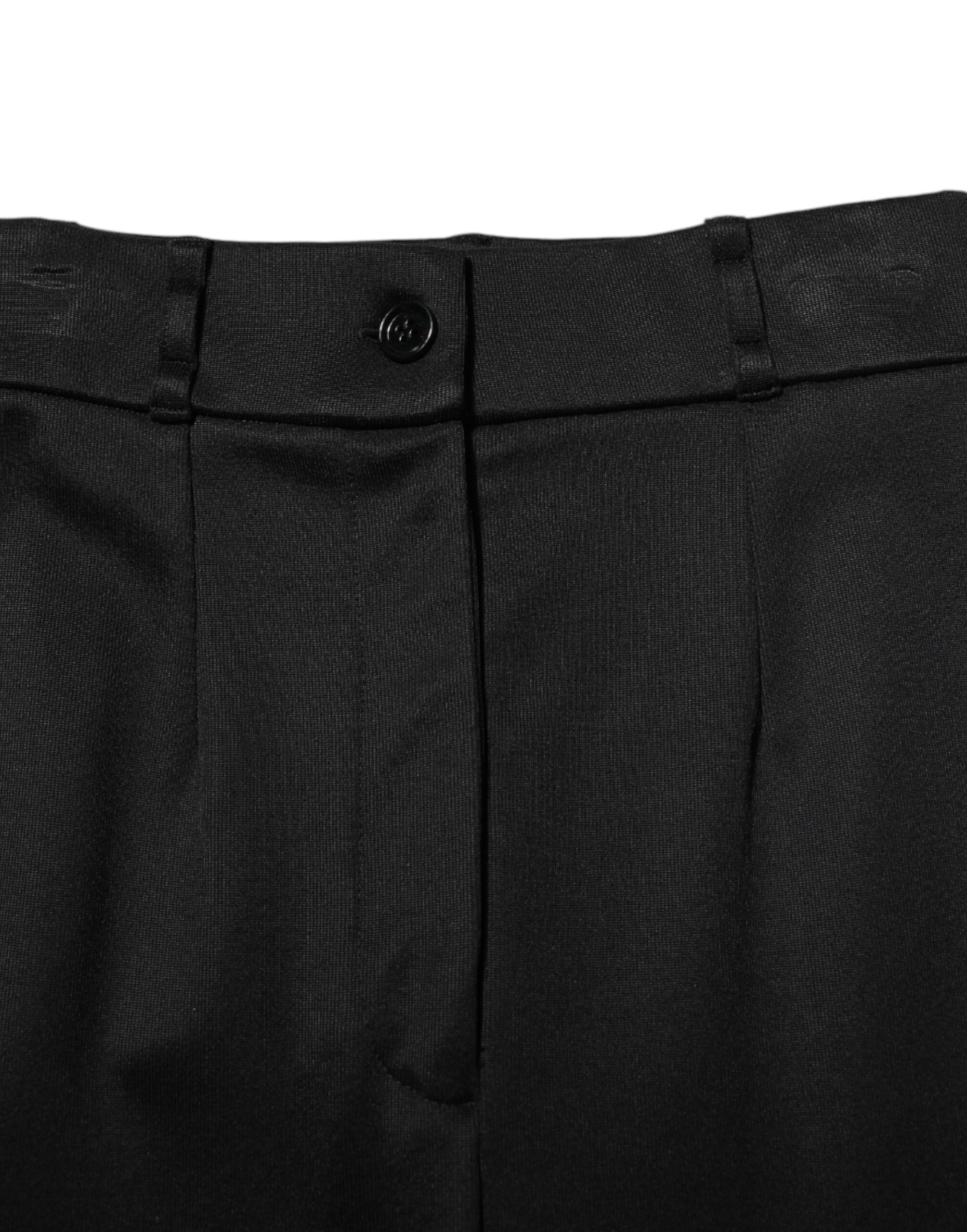 Dolce & Gabbana Black Nylon High Waist Skinny Leggings Pants - Image 4