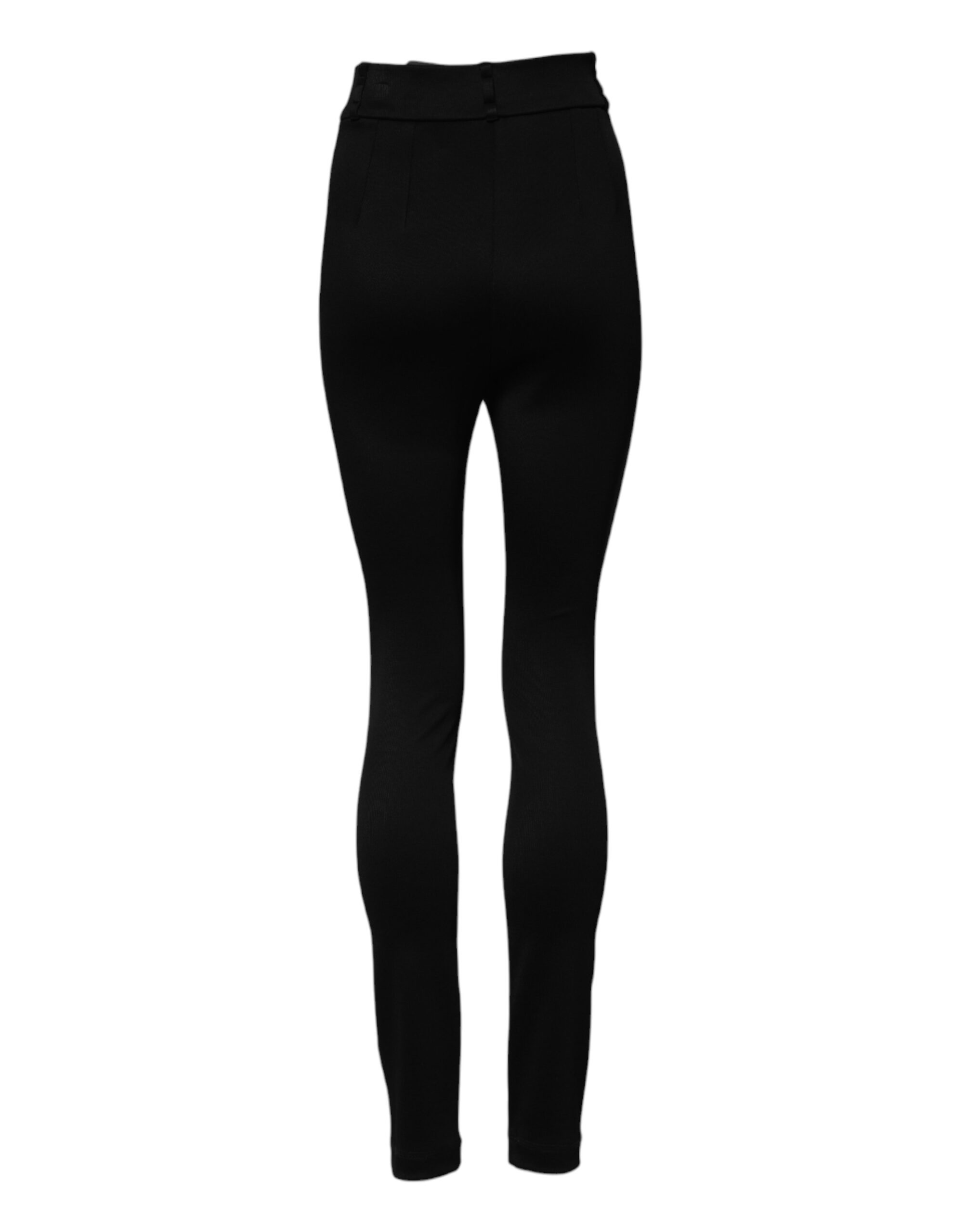 Dolce & Gabbana Black Nylon High Waist Skinny Leggings Pants - Image 5